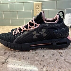 Under Armour Black & Light Pink HOVR Training Sneakers